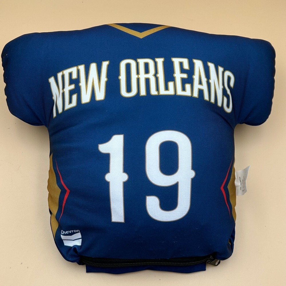 New Orleans Pelicans NBA Convertible Travel Pillow Plush Jersey 19 Navy Blue